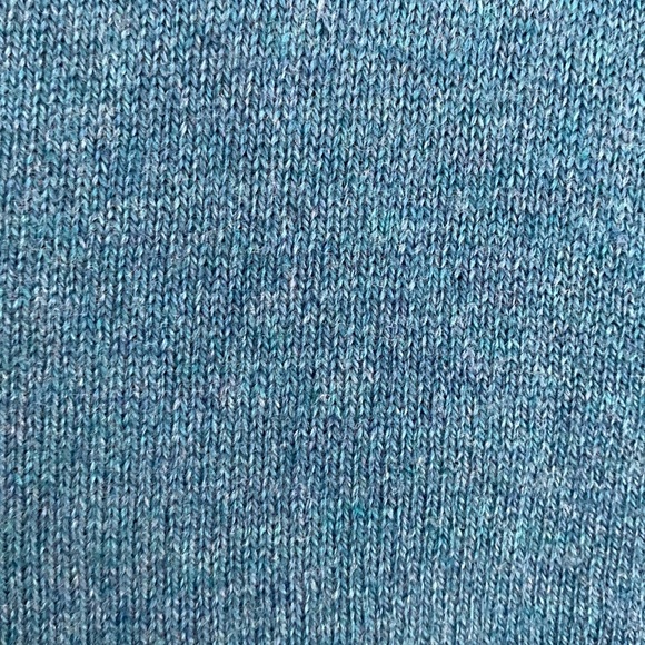 LL Bean Mens Size M Tall Blue V Neck Sweater Cotton/Cashmere - Picture 3 of 6